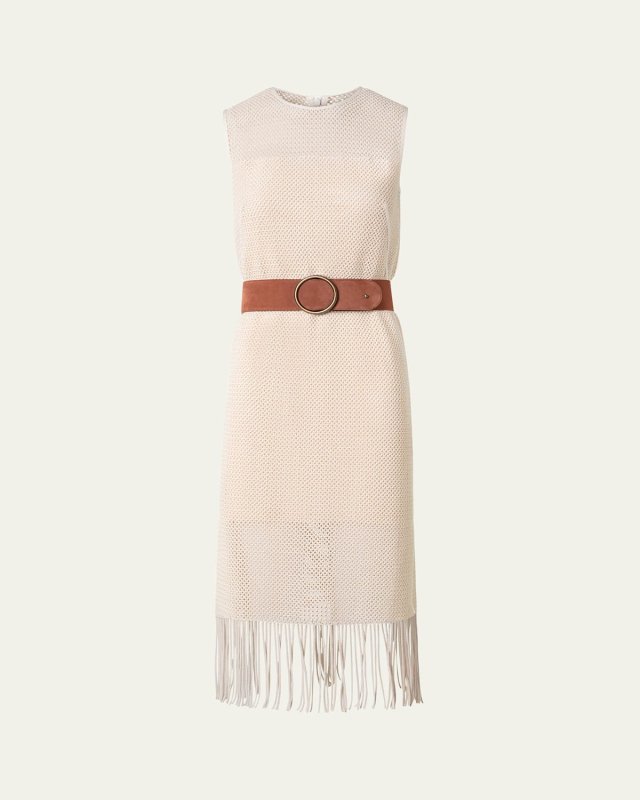 Fringe Mesh Midi Dress